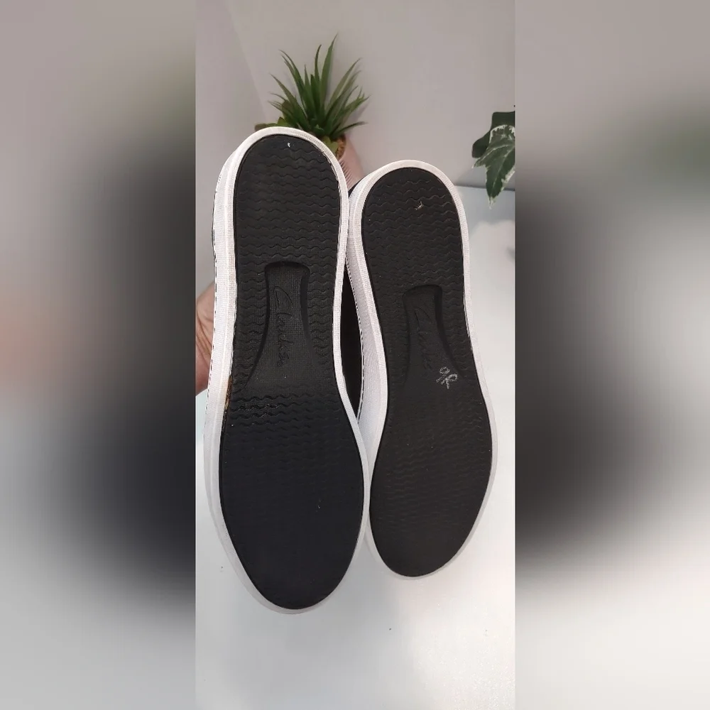 Clarks Black and White Sneakers